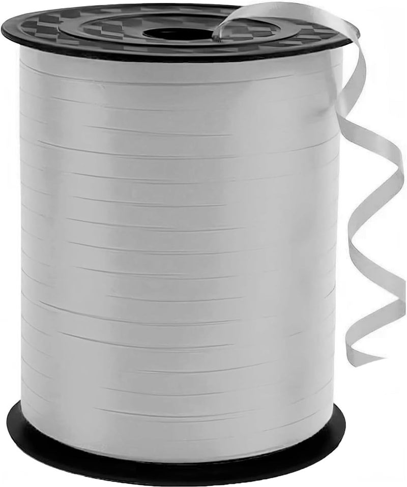 WFAUIBR 500 Yard Premium Silver Curling Ribbon Balloon String,3/16" for Gift Wrapping, Balloon Ribbon,Party Birthday Wedding Decoration,Art Crafts,Florist Flowe - Image 1